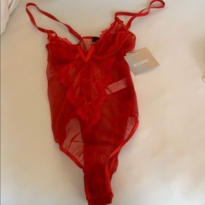 Misguided red body suit